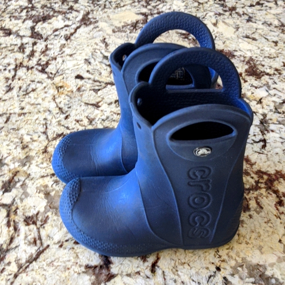 Navy Croc Rainboots